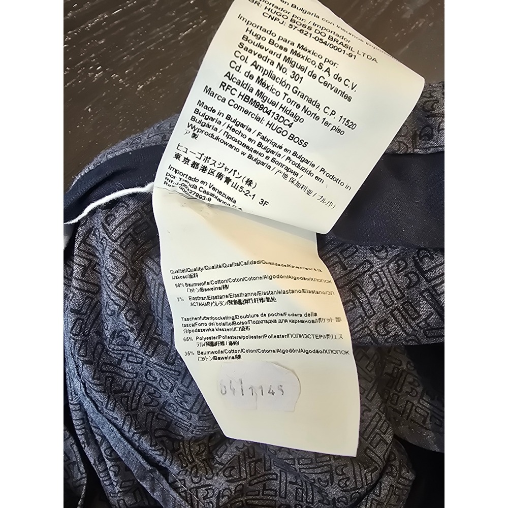 NWT Hugo Boss Mens Pants Extra Slim Fit Navy Blue 36R US Mr Porter Exclusive YKK - Picture 6 of 7